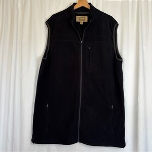 Foundry Men’s 2XLT  Zip Up Fleece Sweater Vest Black Pockets Gorpcore